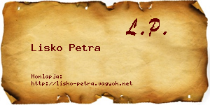Lisko Petra névjegykártya